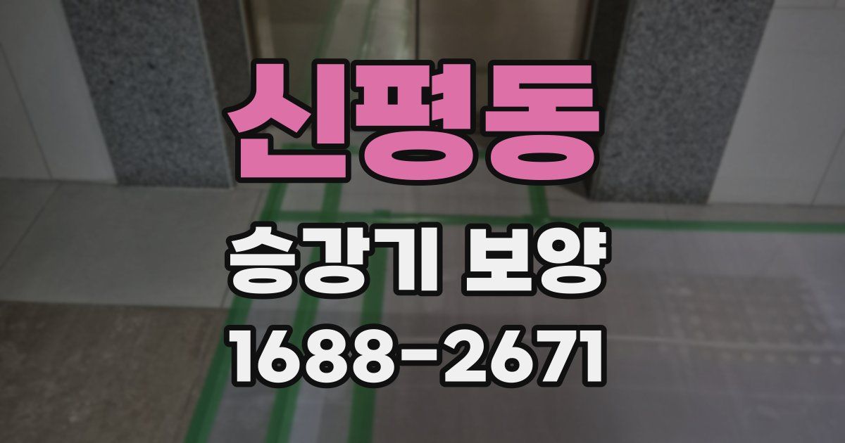 신평동 승강기 보양