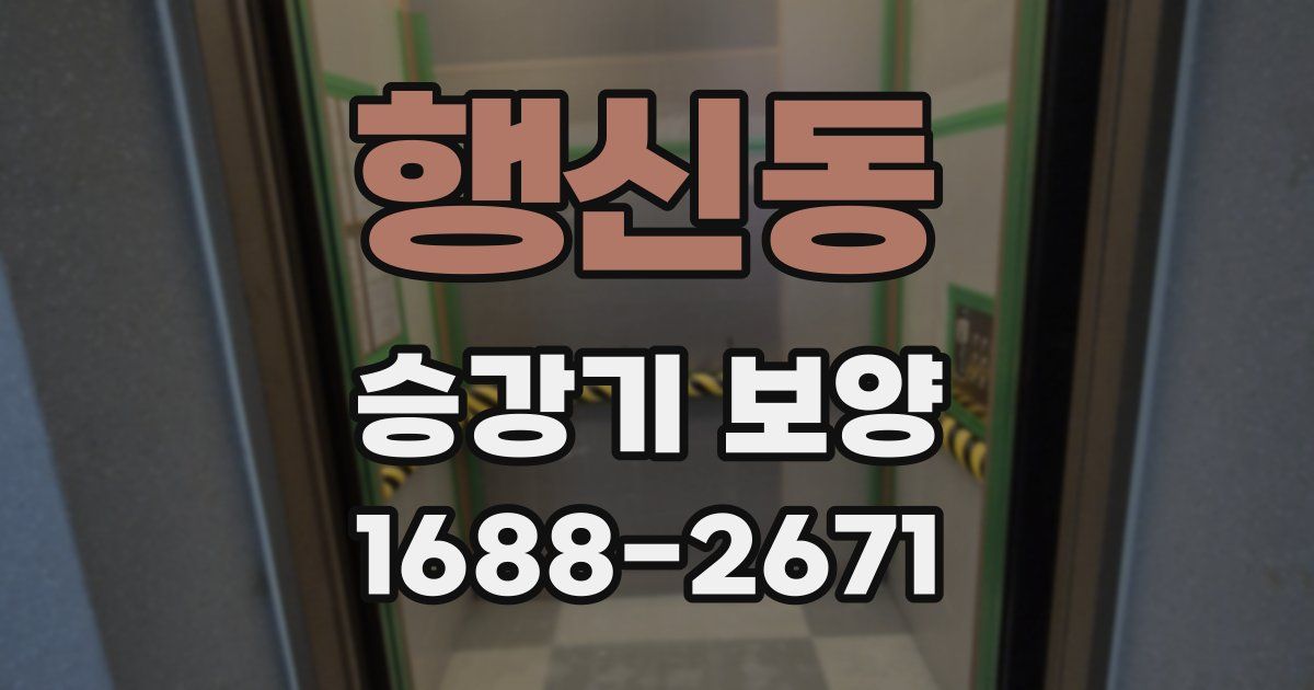 행신동 승강기 보양