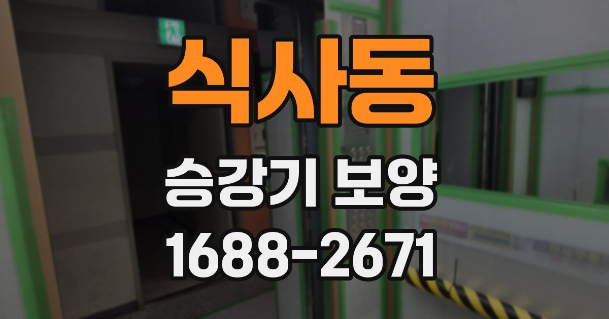 식사동 승강기 보양