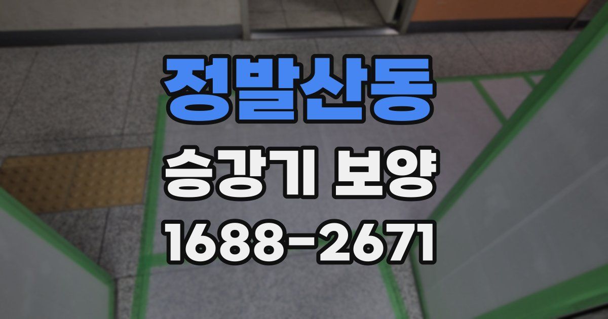 정발산동 승강기 보양