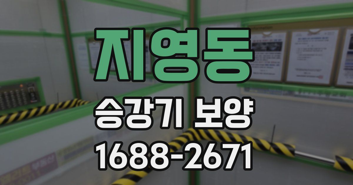 지영동 승강기 보양