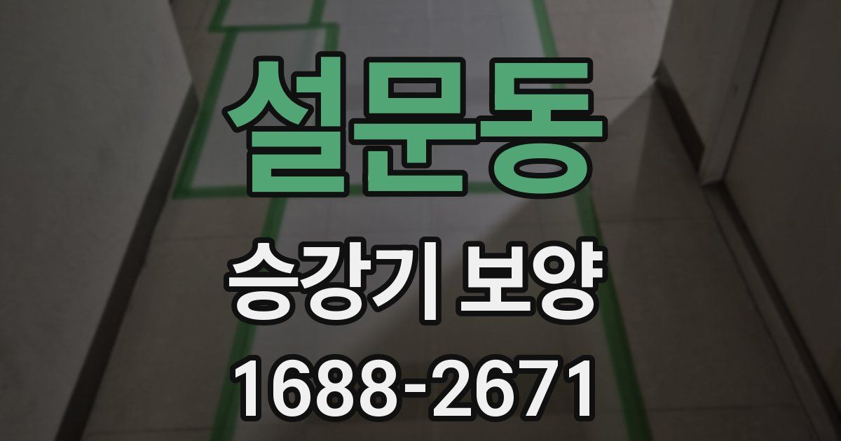 설문동 승강기 보양