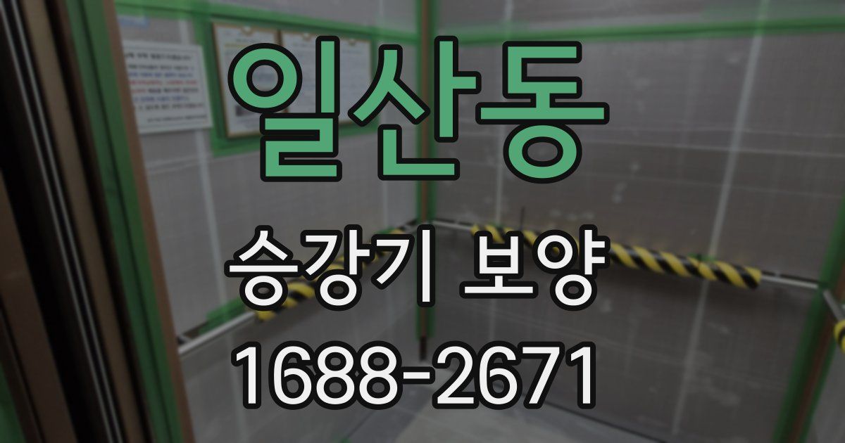 일산동 승강기 보양