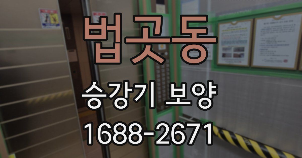 법곳동 승강기 보양