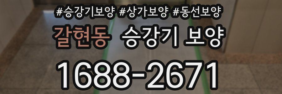 갈현동 승강기 보양