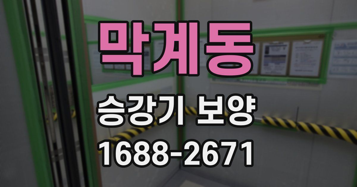 막계동 승강기 보양