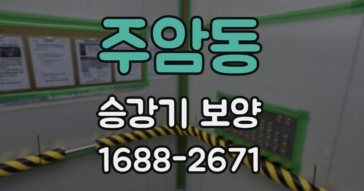 주암동 승강기 보양