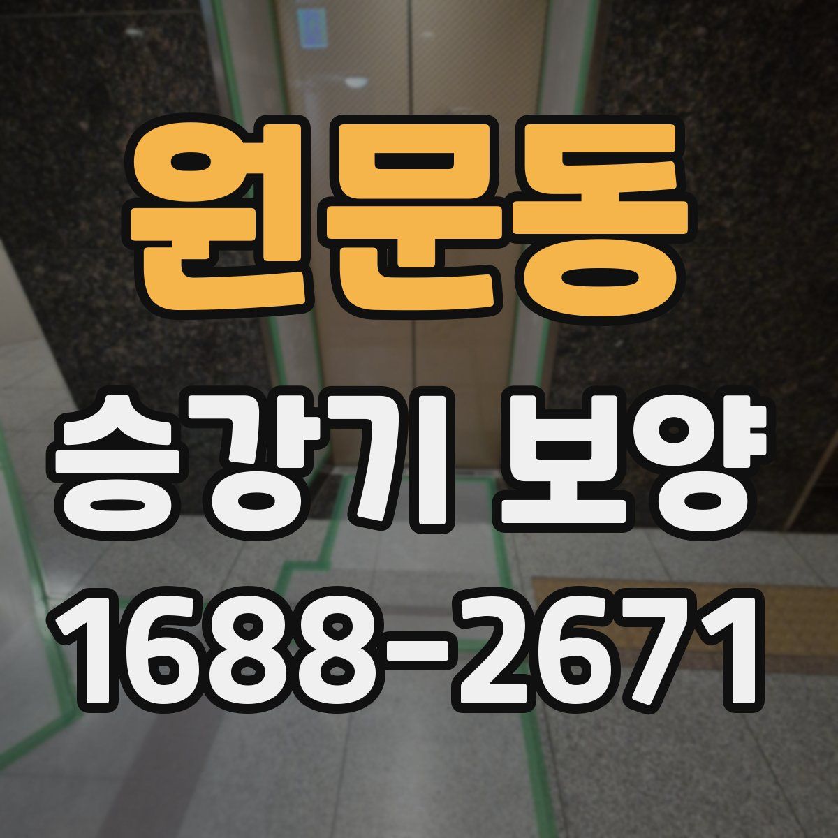원문동 승강기 보양