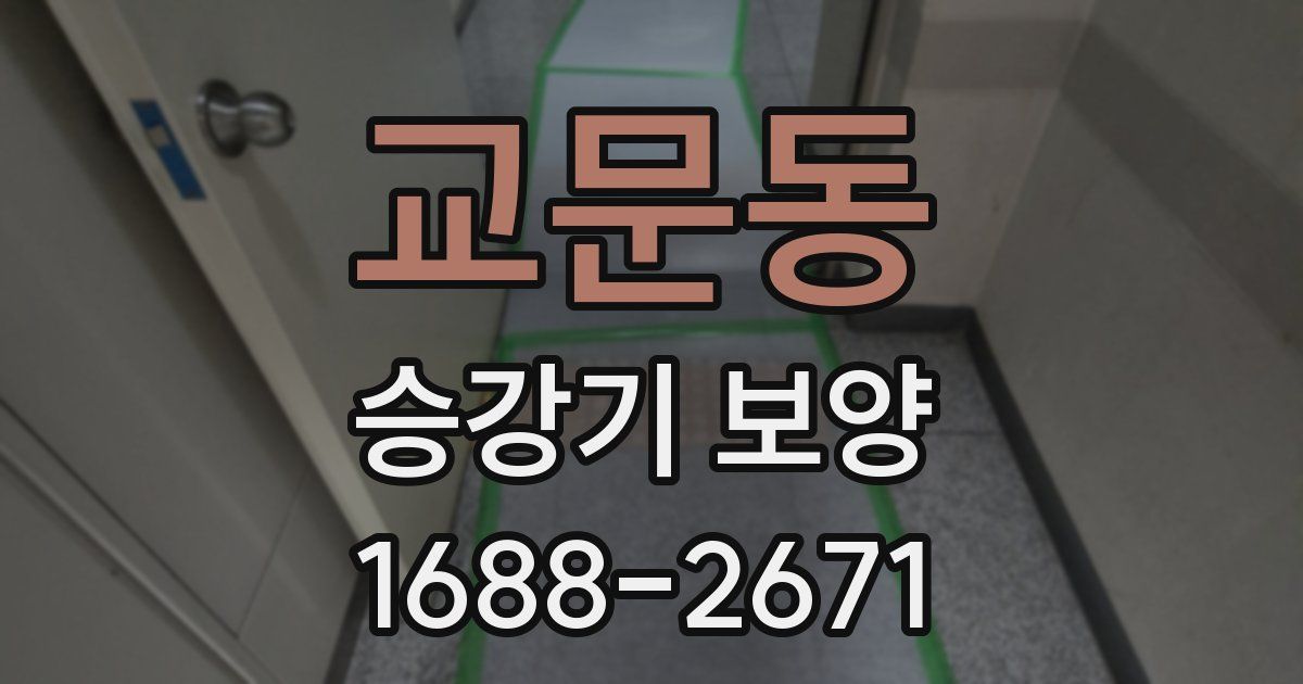 교문동 승강기 보양