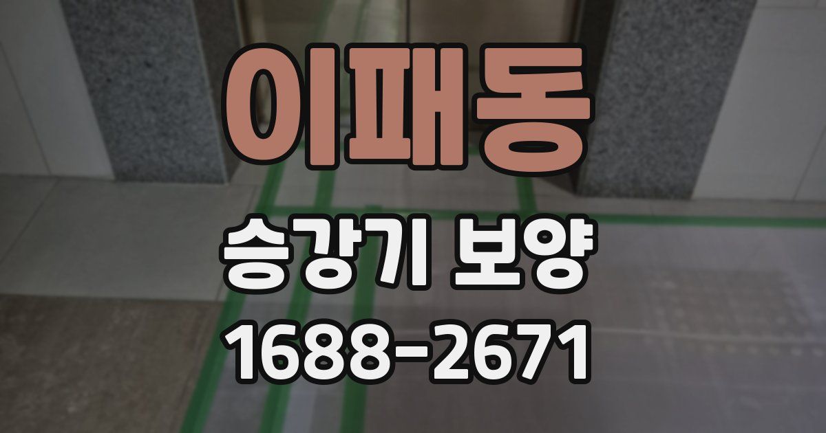 이패동 승강기 보양