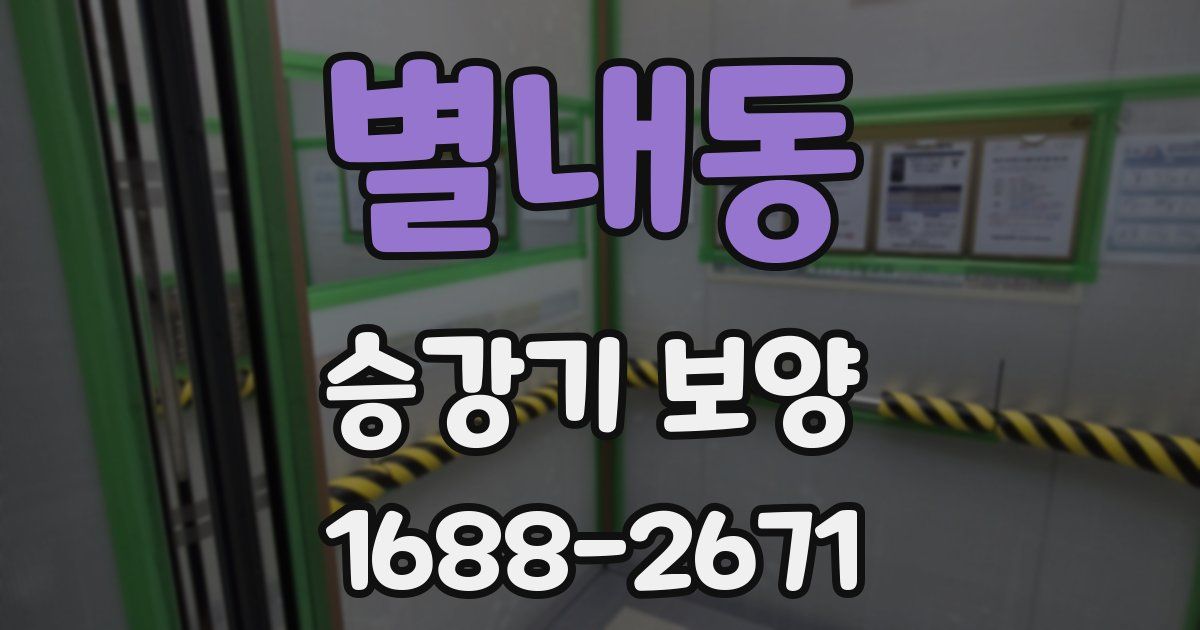별내동 승강기 보양