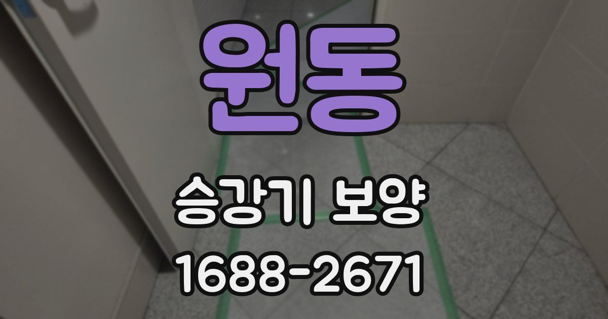 원동 승강기 보양