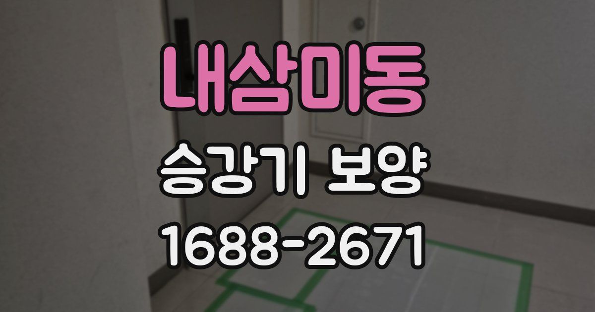 내삼미동 승강기 보양