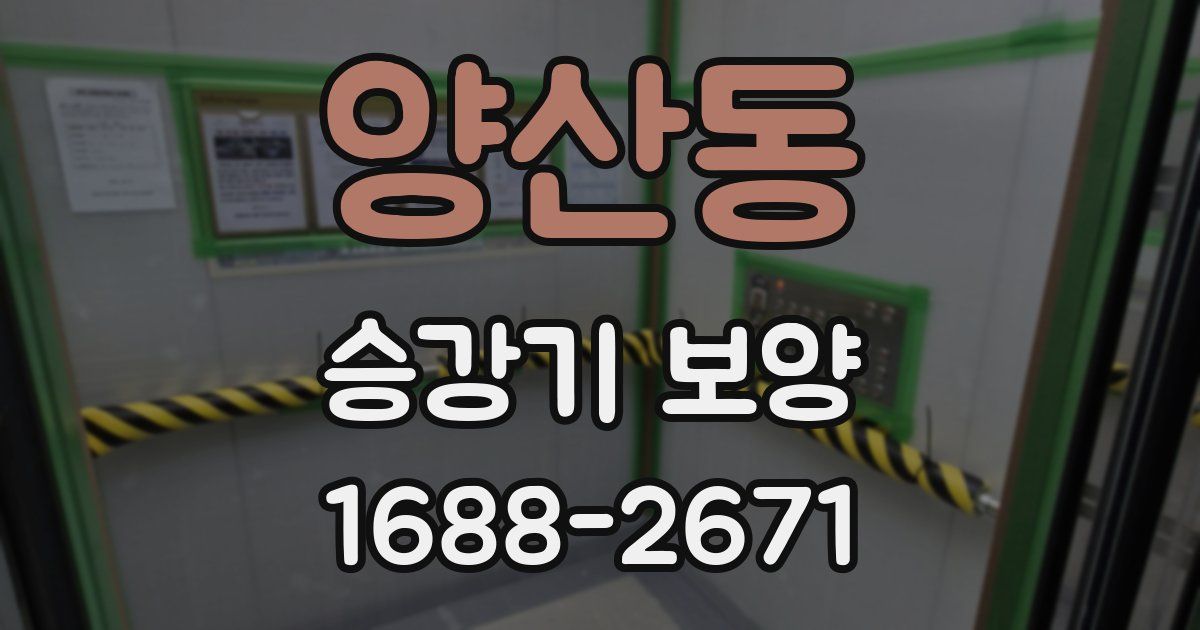 양산동 승강기 보양