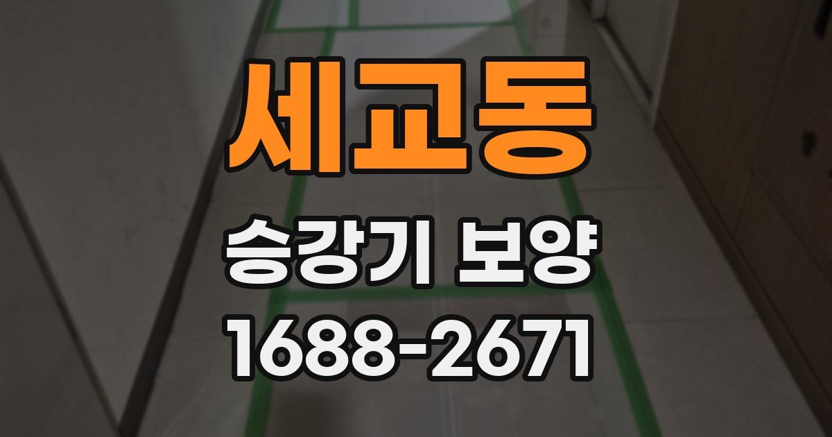 세교동 승강기 보양