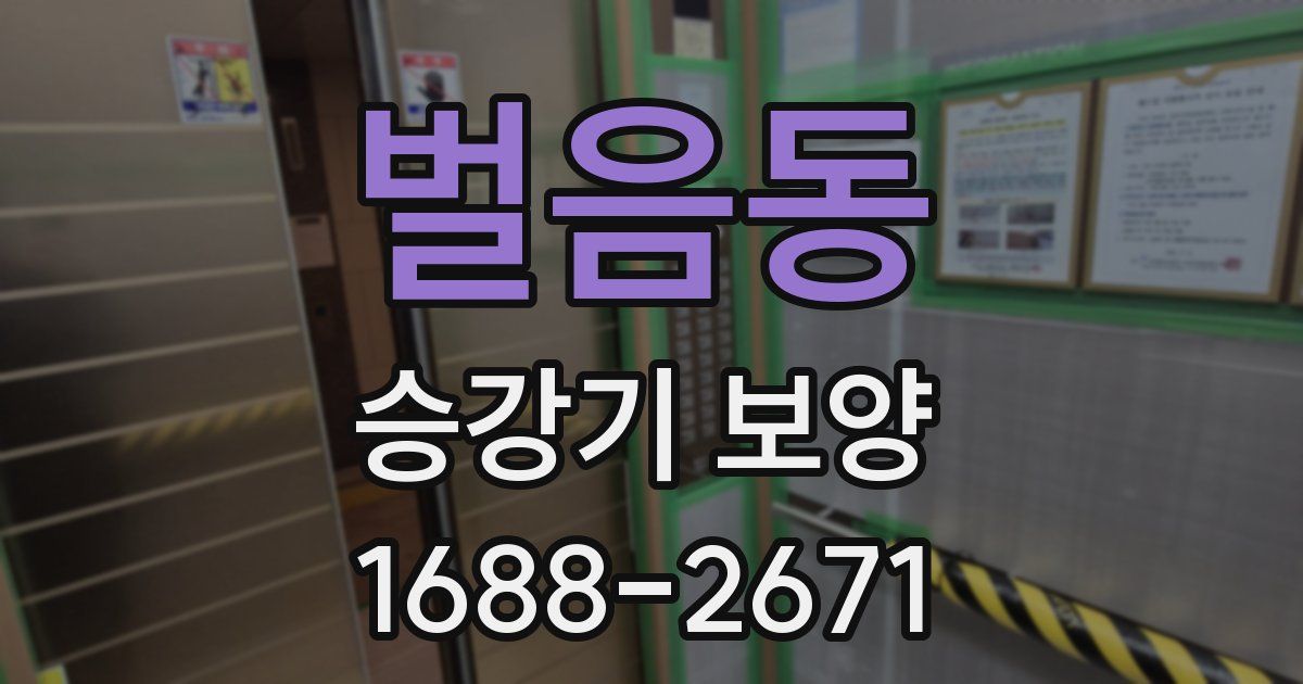 벌음동 승강기 보양