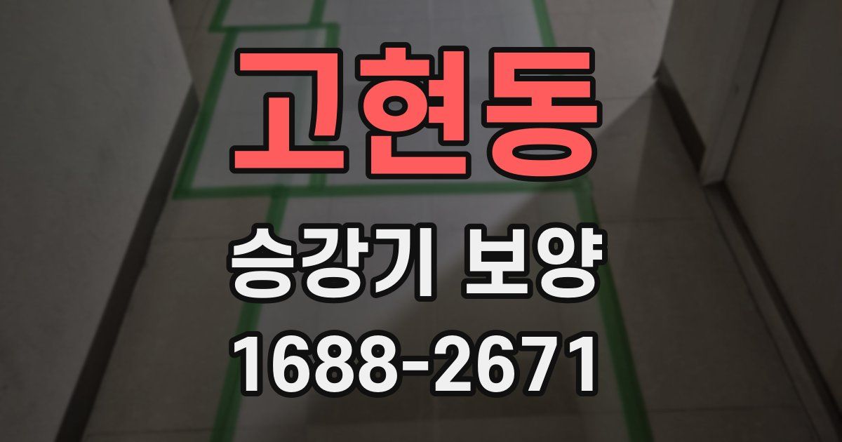 고현동 승강기 보양