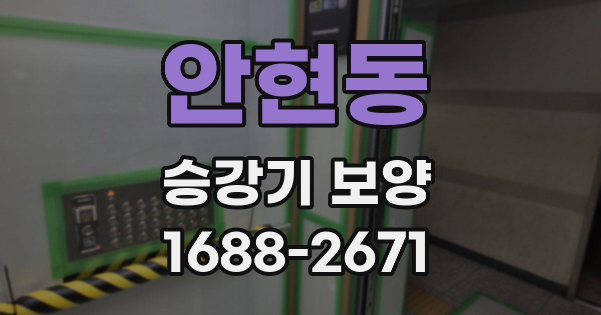 안현동 승강기 보양