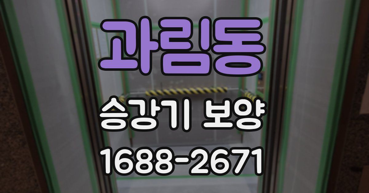 과림동 승강기 보양