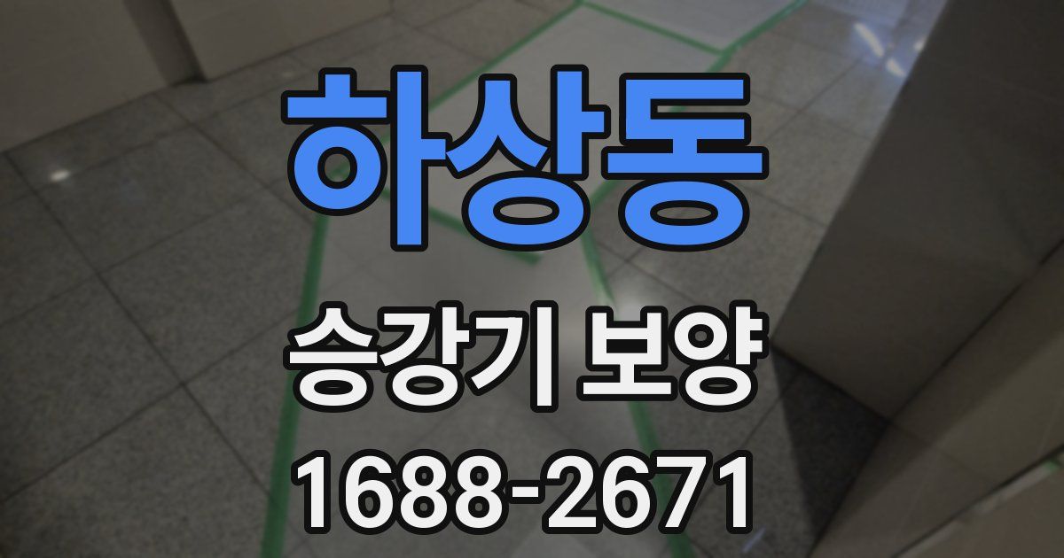 하상동 승강기 보양