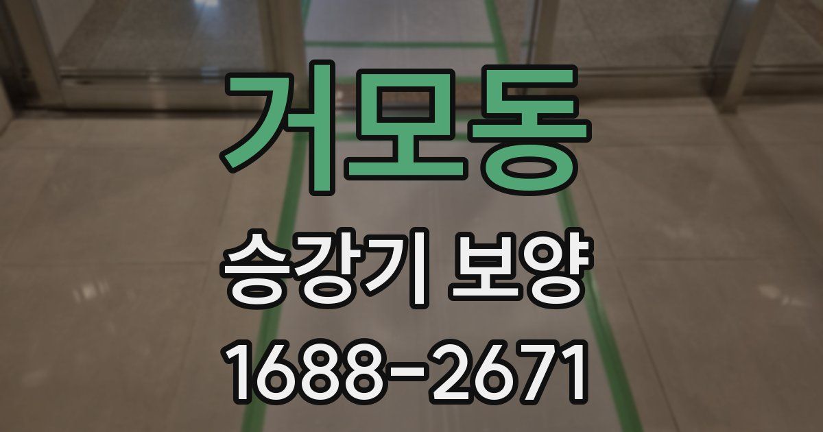 거모동 승강기 보양
