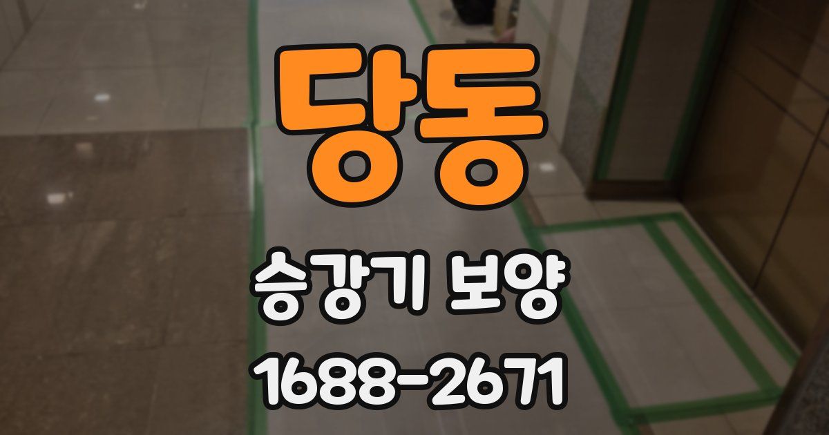 당동 승강기 보양