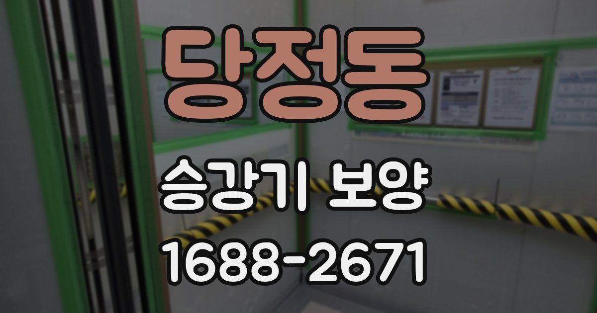 당정동 승강기 보양