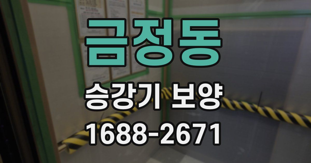 금정동 승강기 보양