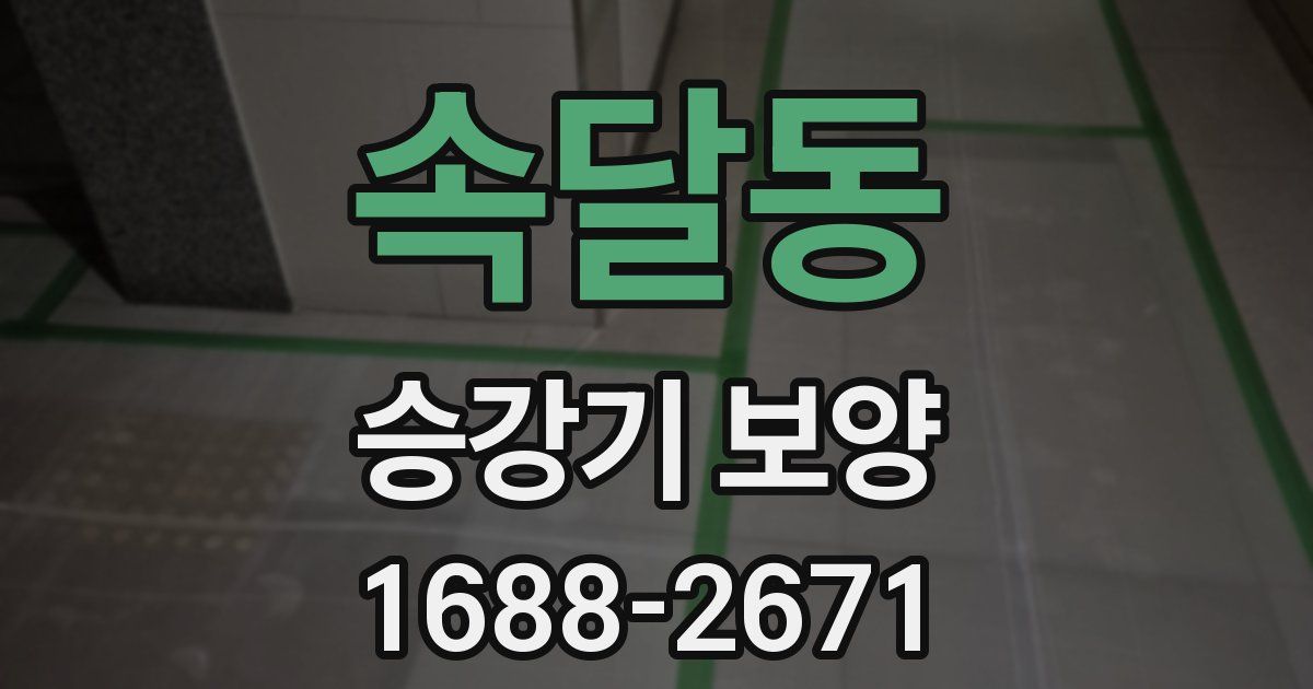 속달동 승강기 보양