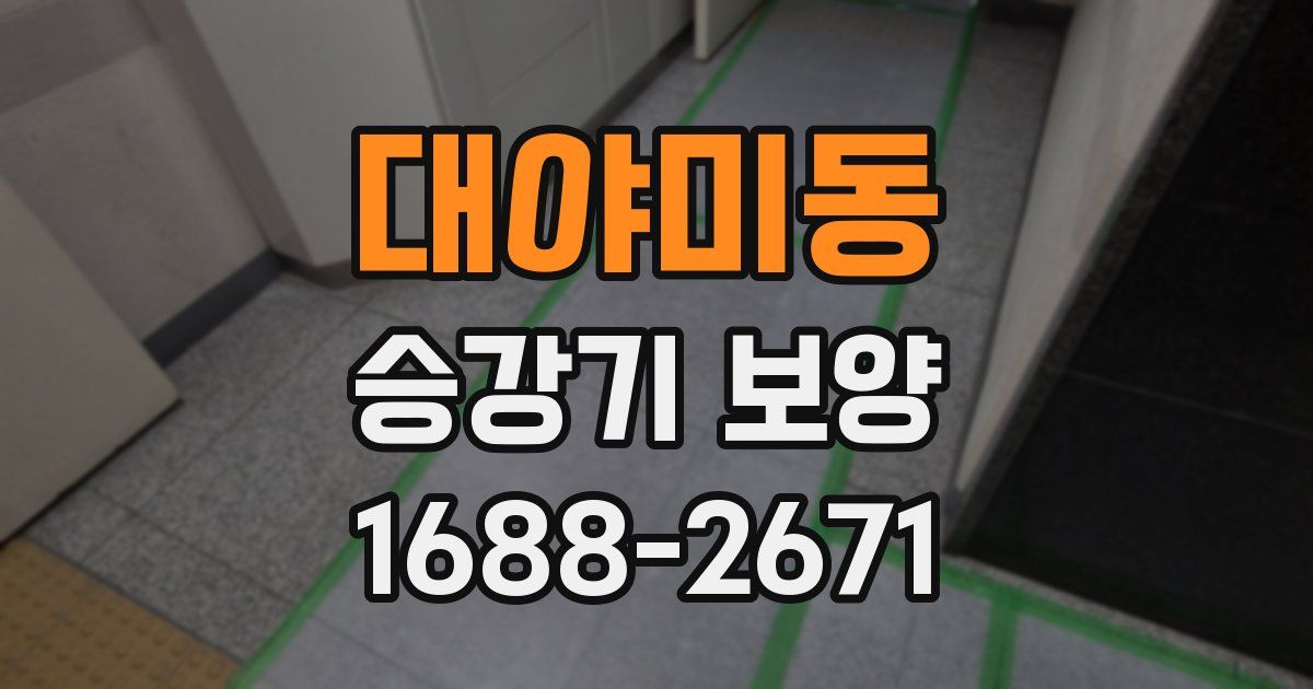 대야미동 승강기 보양