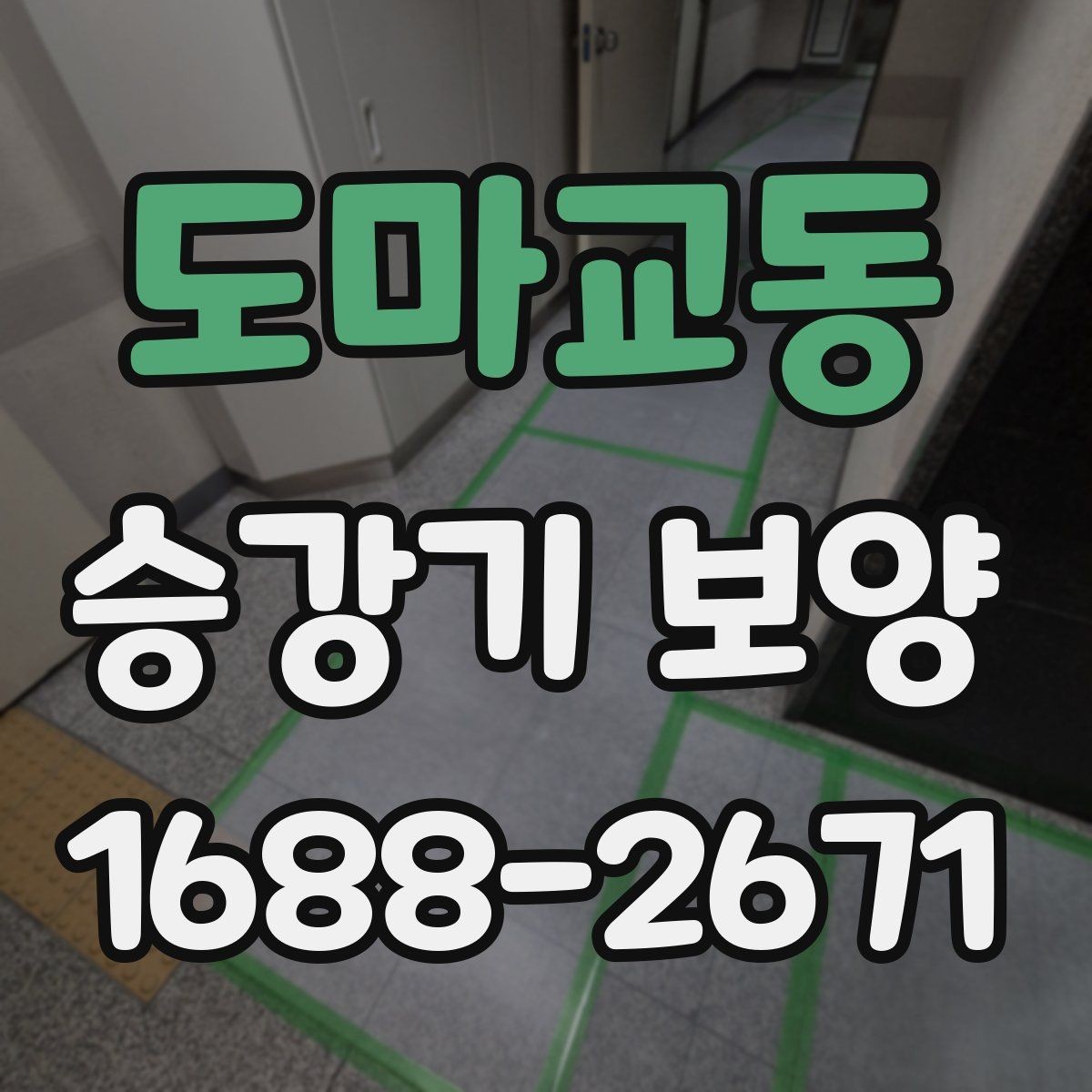 도마교동 승강기 보양 진행 순서와 준비 과정