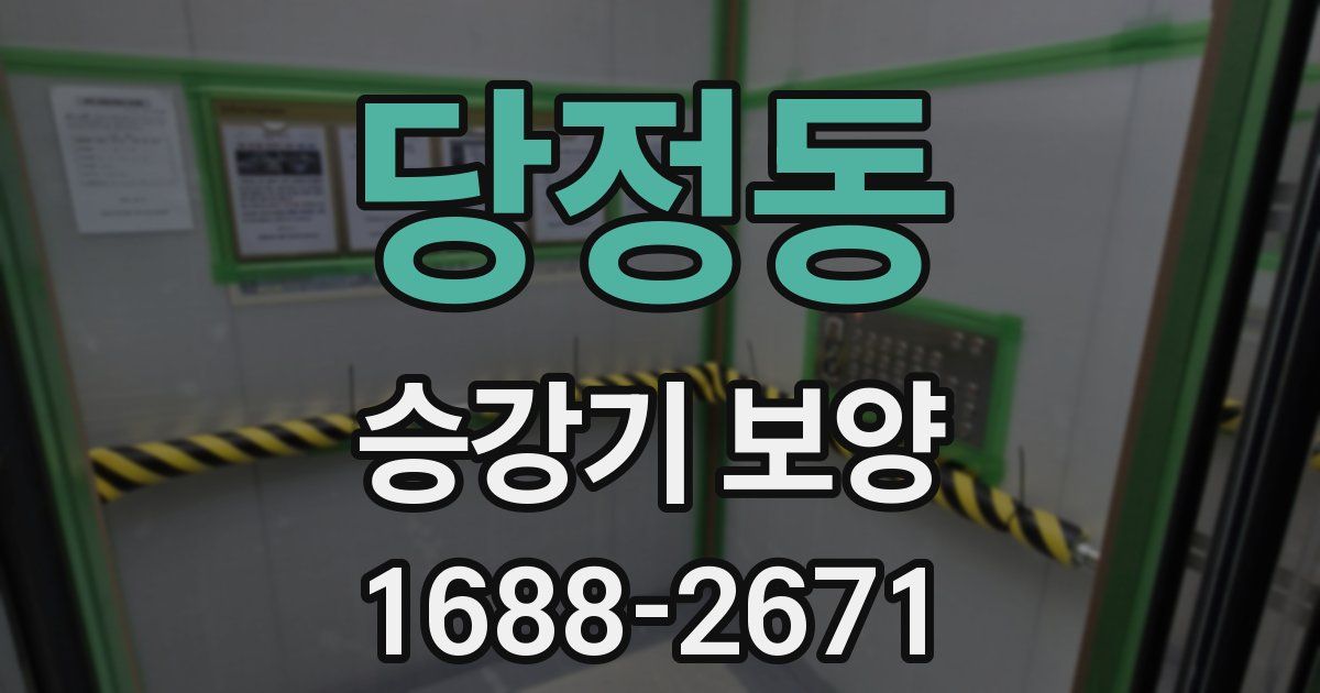 당정동 승강기 보양