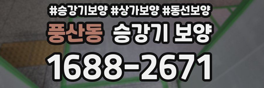 풍산동 승강기 보양