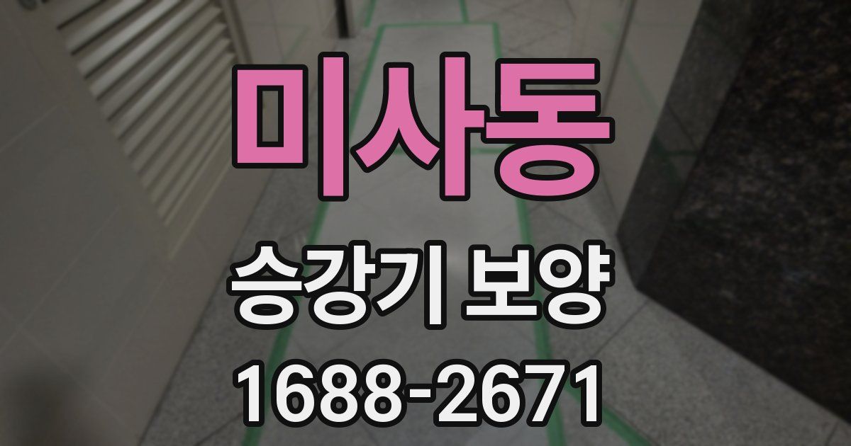미사동 승강기 보양