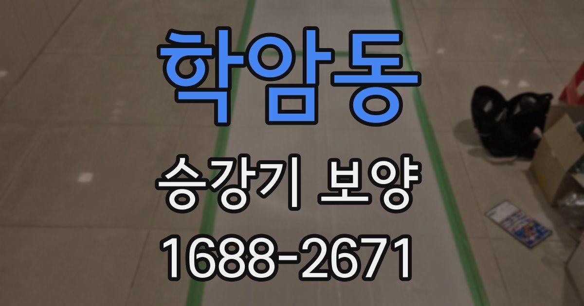 학암동 승강기 보양