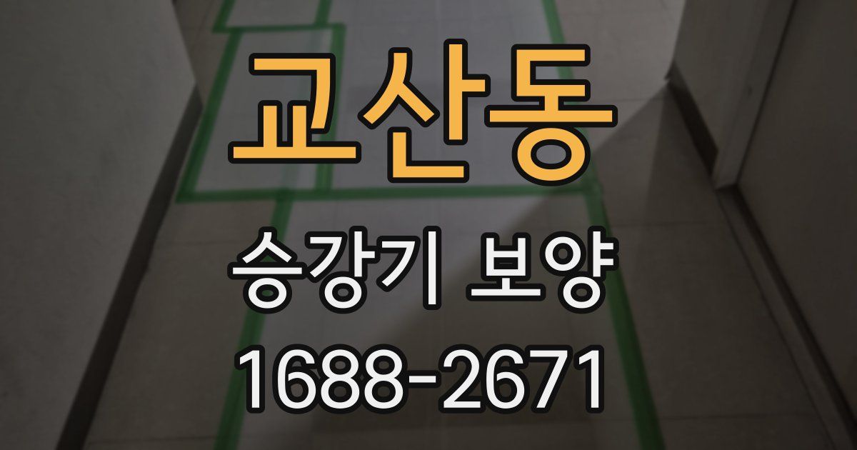 교산동 승강기 보양