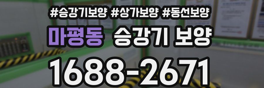 마평동 승강기 보양