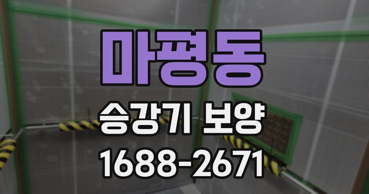 마평동 승강기 보양