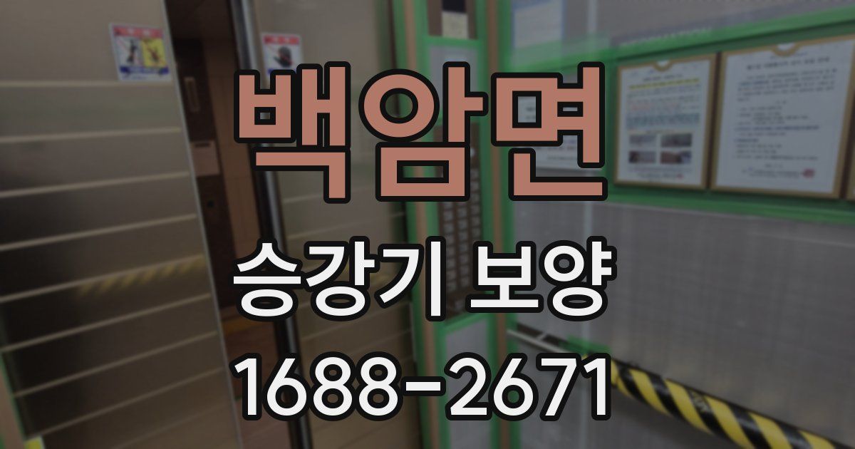 백암면 승강기 보양