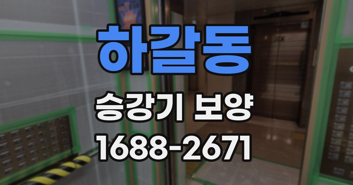 하갈동 승강기 보양