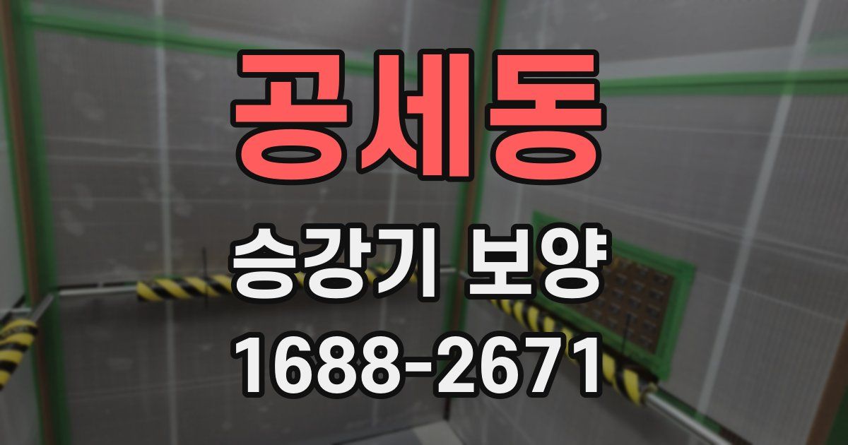 공세동 승강기 보양