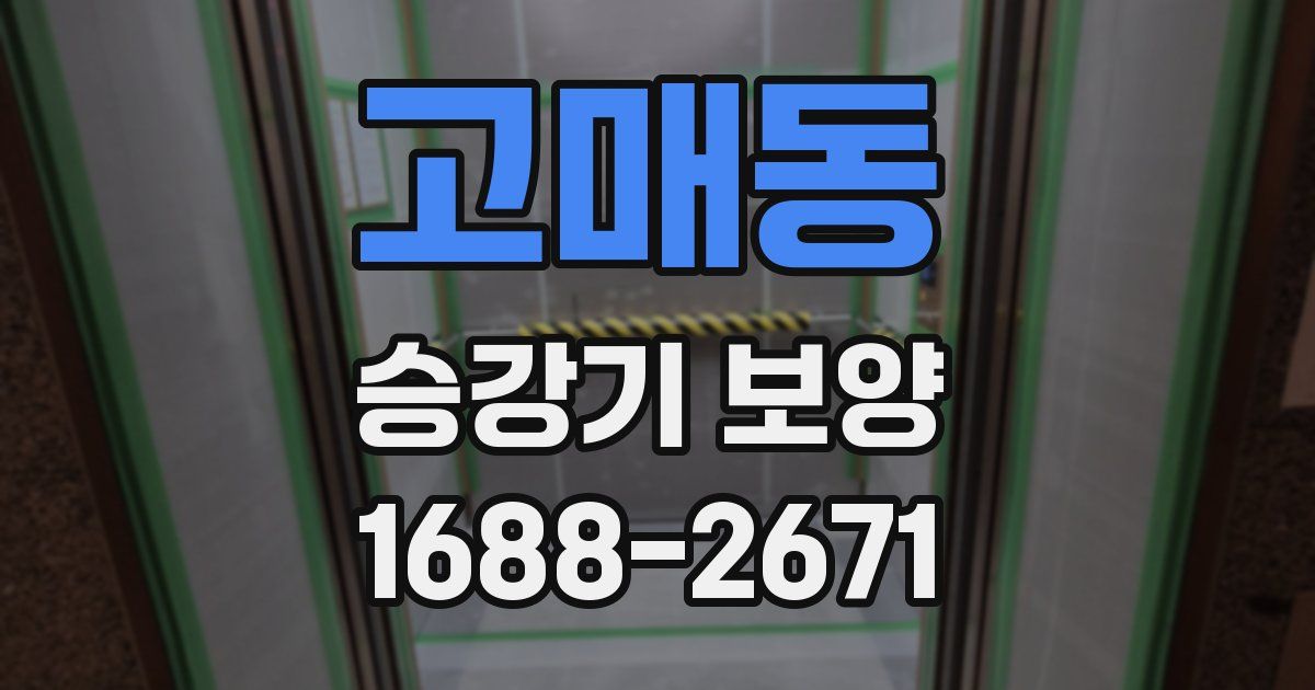 고매동 승강기 보양