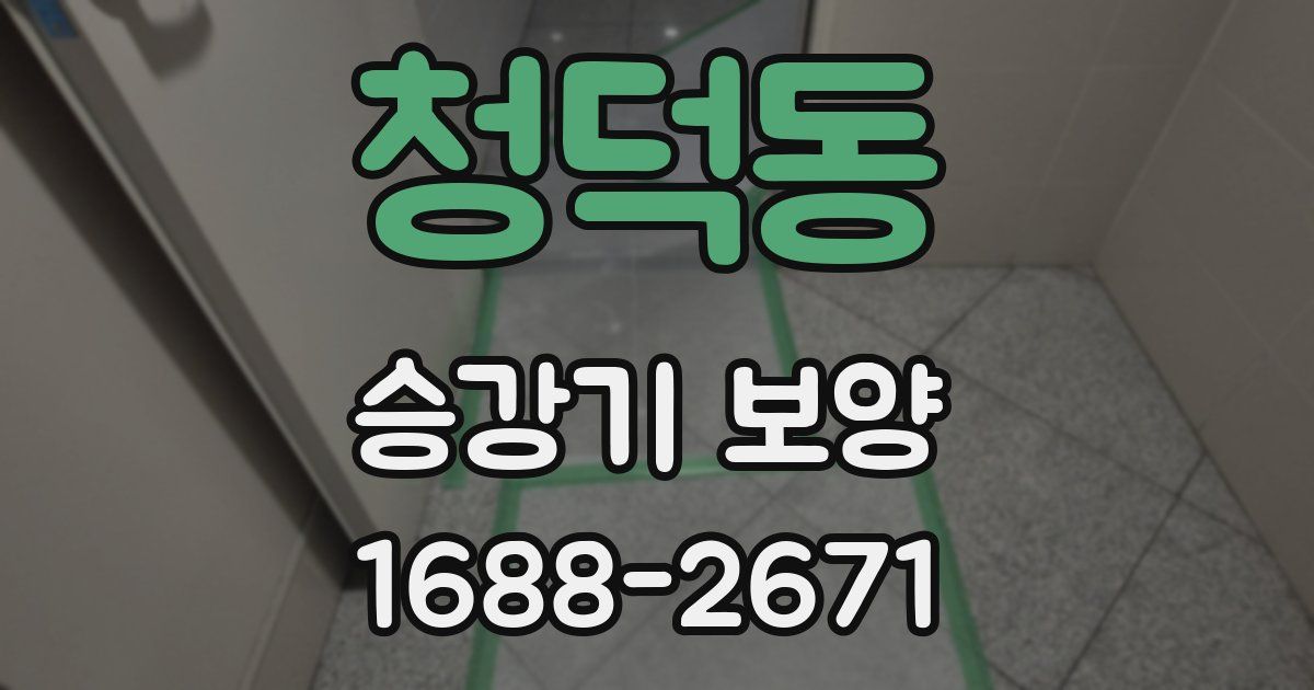 청덕동 승강기 보양