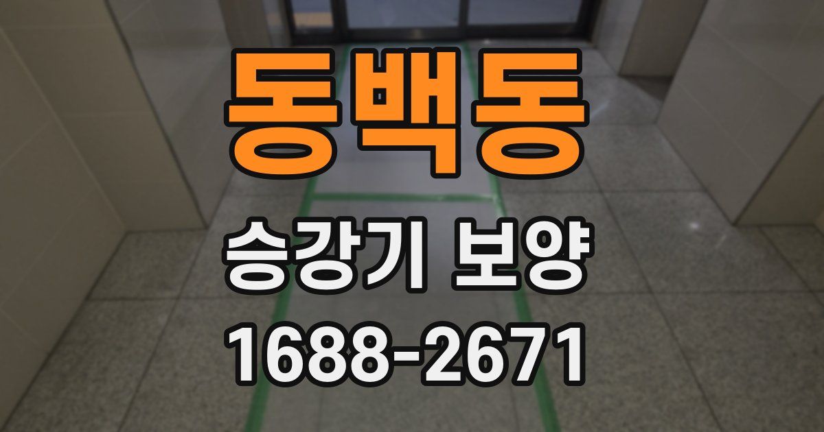 동백동 승강기 보양