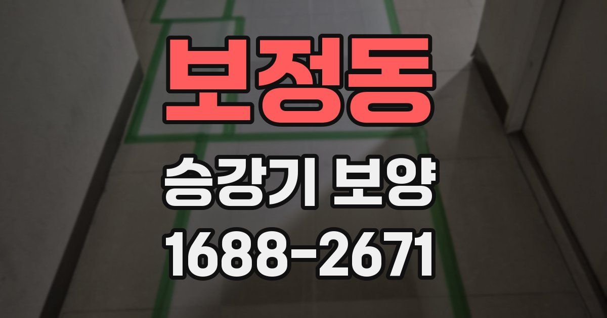 보정동 승강기 보양