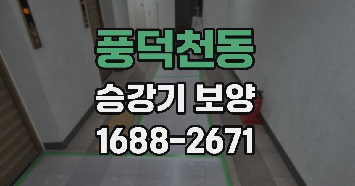 풍덕천동 승강기 보양