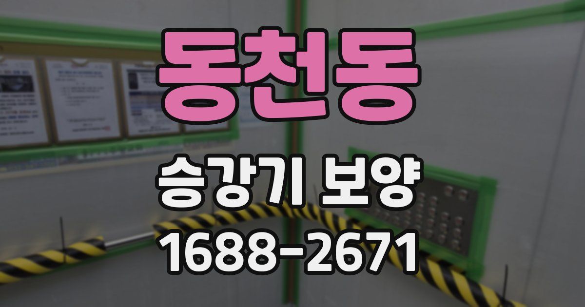 동천동 승강기 보양