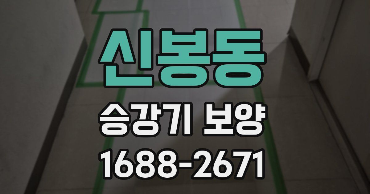 신봉동 승강기 보양