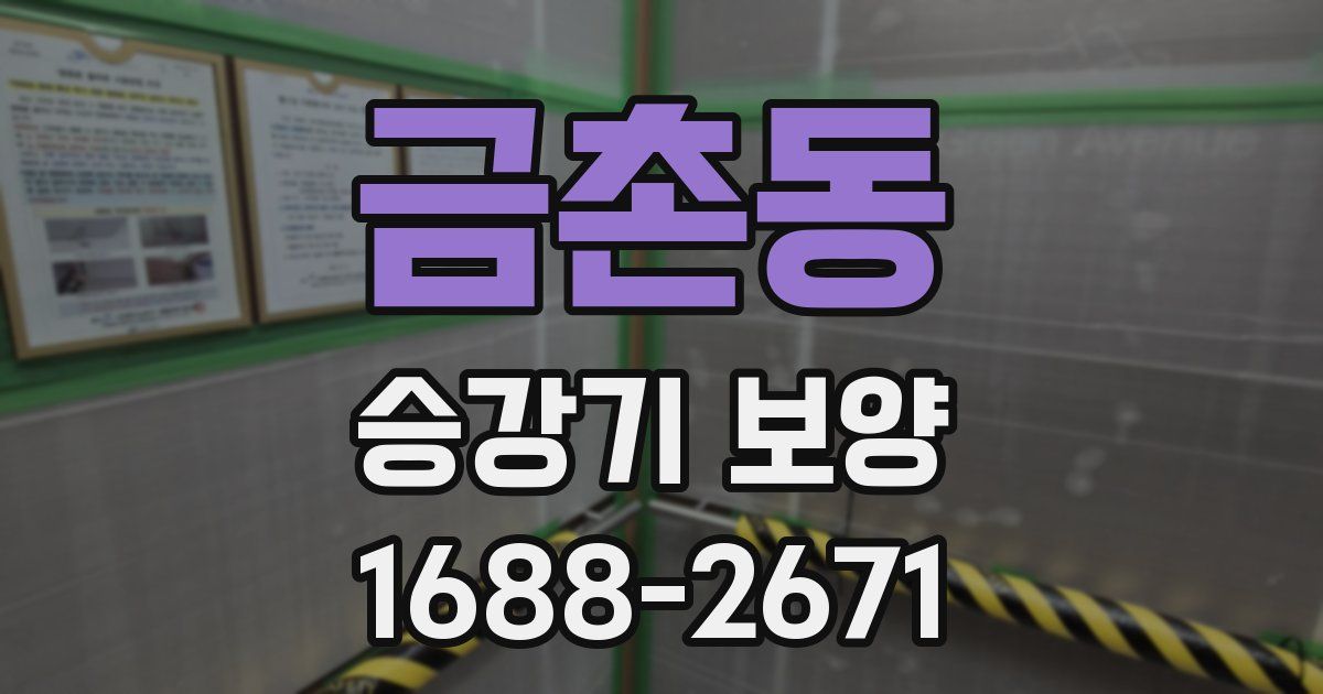 금촌동 승강기 보양