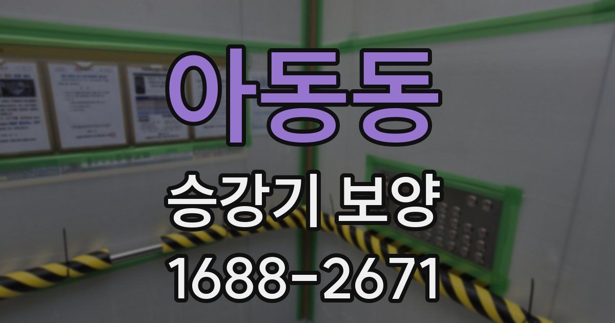 아동동 승강기 보양